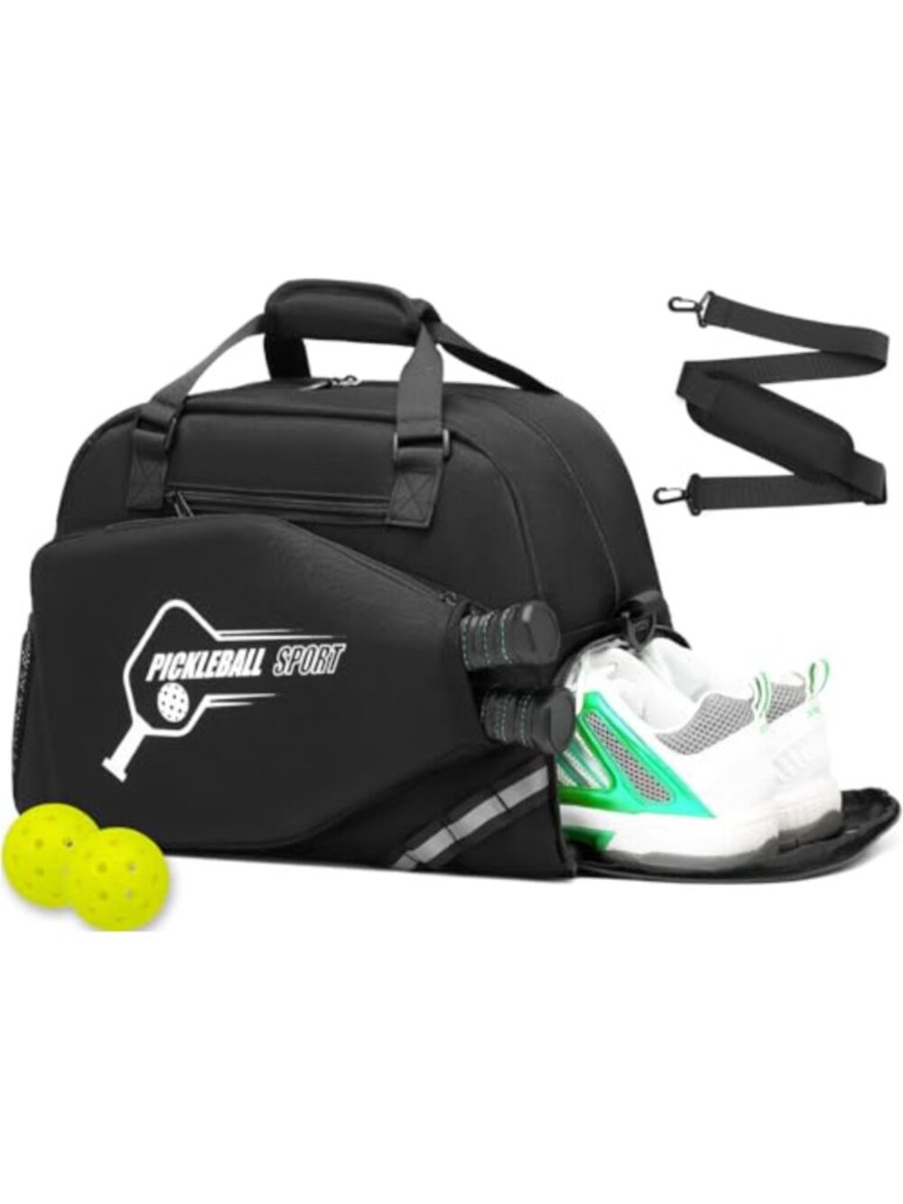 Pickleball Bag with Shoe Compartment & Paddle Case Duffel